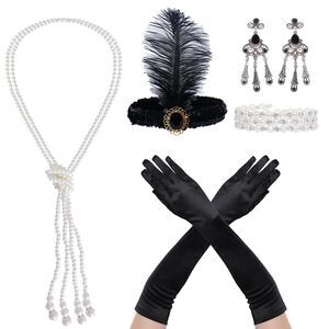 4556 1920s Flapper Accessoriess Gatsby Costume Set For Roaring